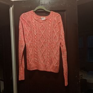Neon pink crewneck sweater